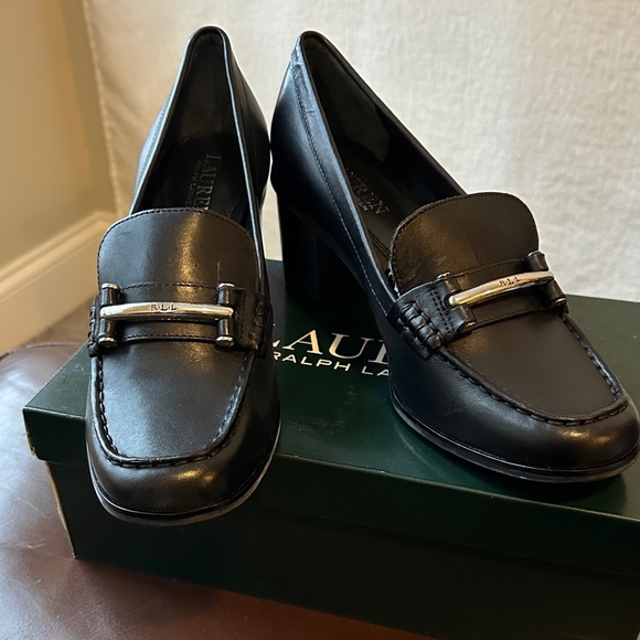 Ralph Lauren Shoes - Ralph Lauren Black Leather Dalena Loafers
